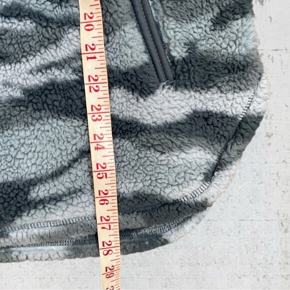 Halcyon Gray Camo Sherpa 1/4 Zip Pullover Jacket Size XL Outdoors Cozy Soft - Picture 10 of 10